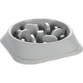 Пластмасова купа  Flamingo GREY - за лакоми кучета, насърчава бавното хранене